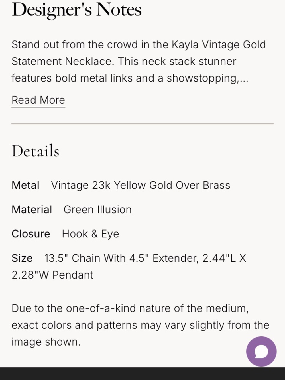 Kendra Scott Kayla Gold Chain Necklace with Green Monstera Leaf Pendant - Picture 8 of 8